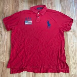 Polo by Ralph Lauren Men's Red Polo Shirt